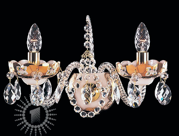 Bohemian High Enameled Sconce White